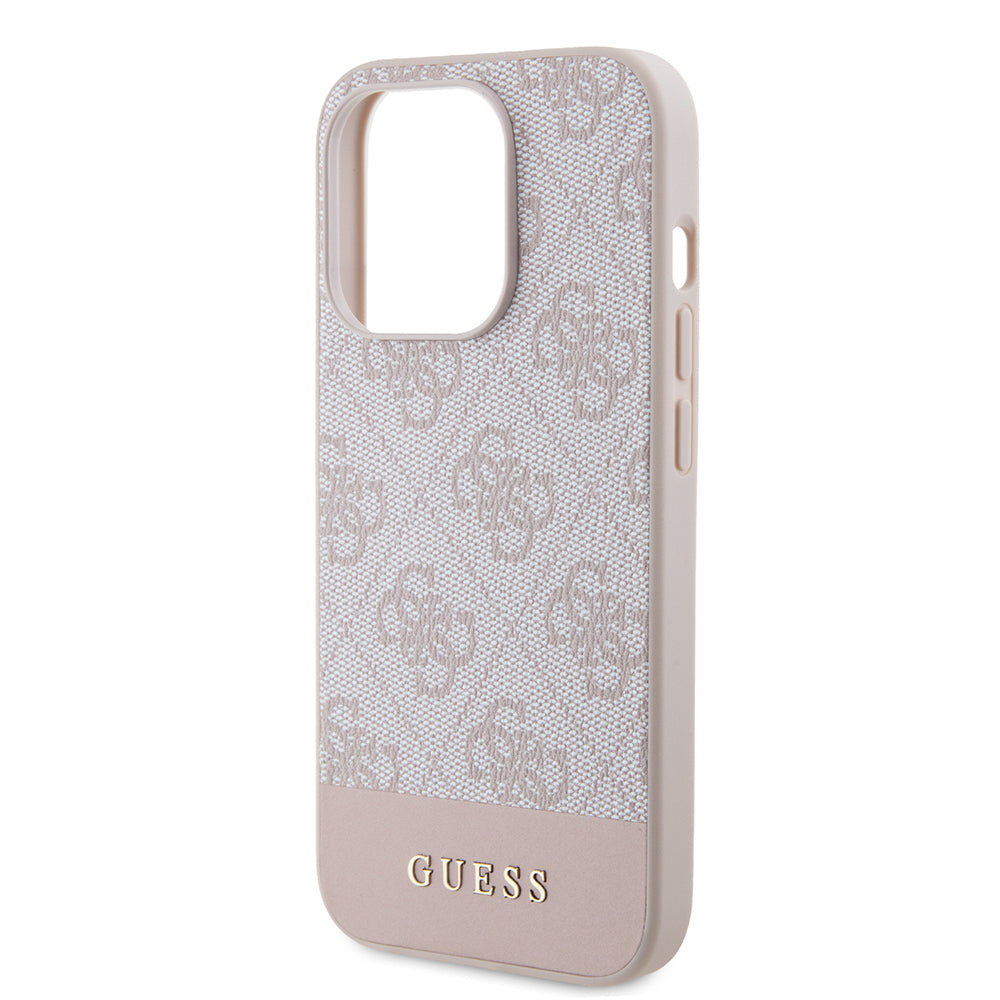 Husa pentru Apple iPhone 15 Pro Max, Guess, 4G Stripe, Roz