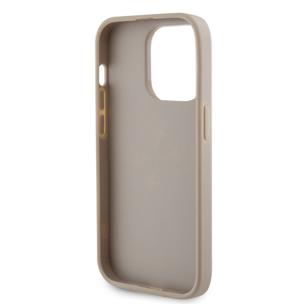 Husa pentru Apple iPhone 15 Pro Max, Guess, Perforated 4G, Aurie
