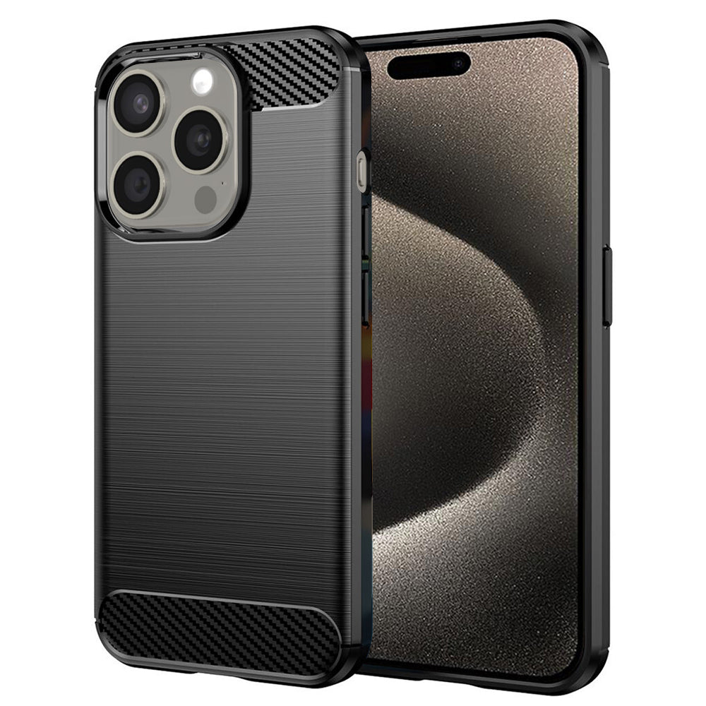 Husa pentru Apple iPhone 15 Pro Max, Techsuit, Carbon, Neagra