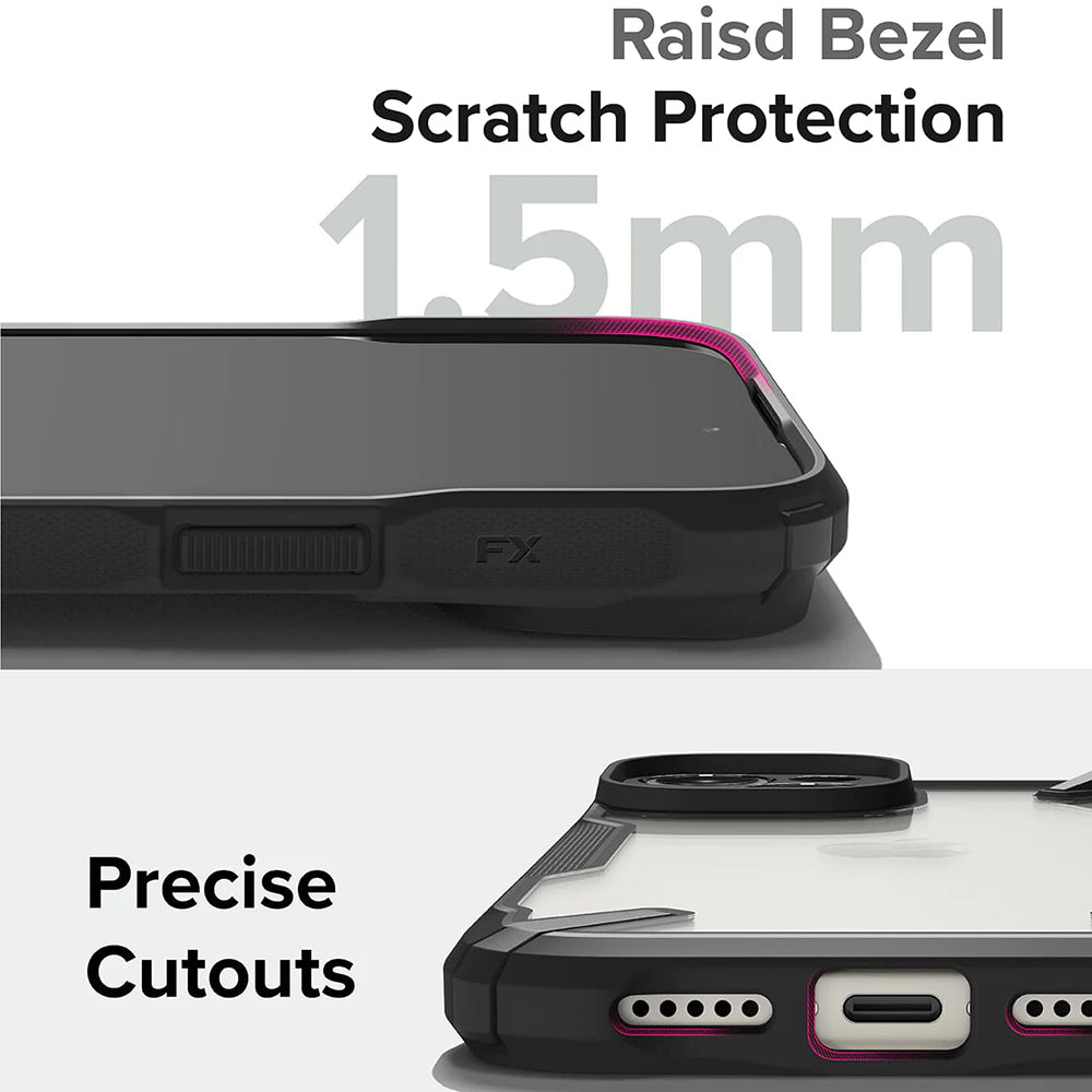 Husa pentru Apple iPhone 15, Ringke, Fusion X, Neagra