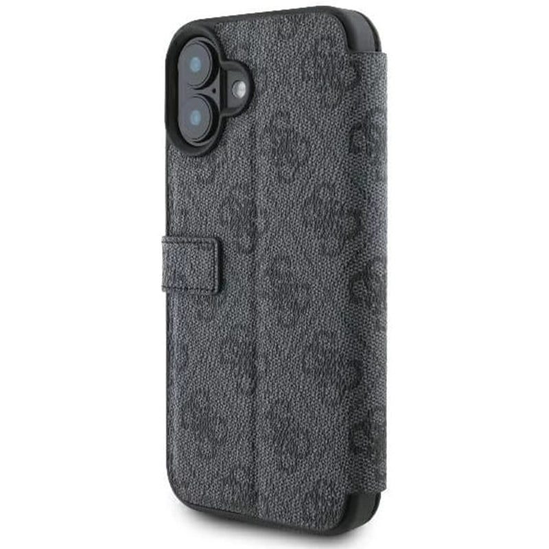 Husa pentru Apple iPhone 16, Guess, 4G Book, Neagra