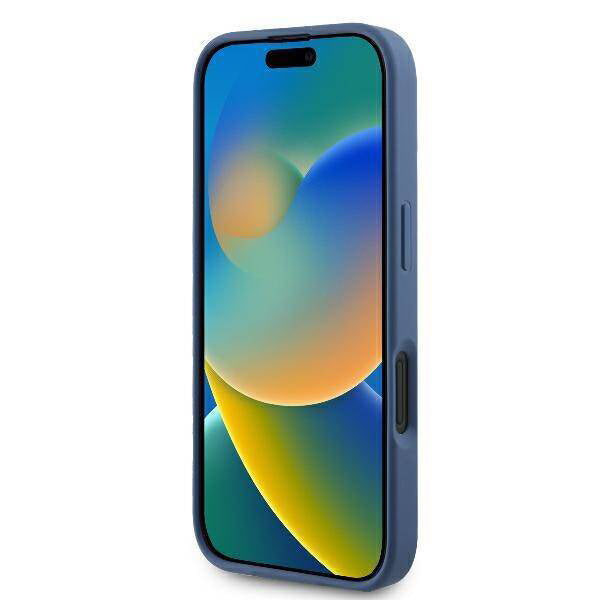 Husa pentru Apple iPhone 16, Guess, 4G Bottom Stripe, Albastra
