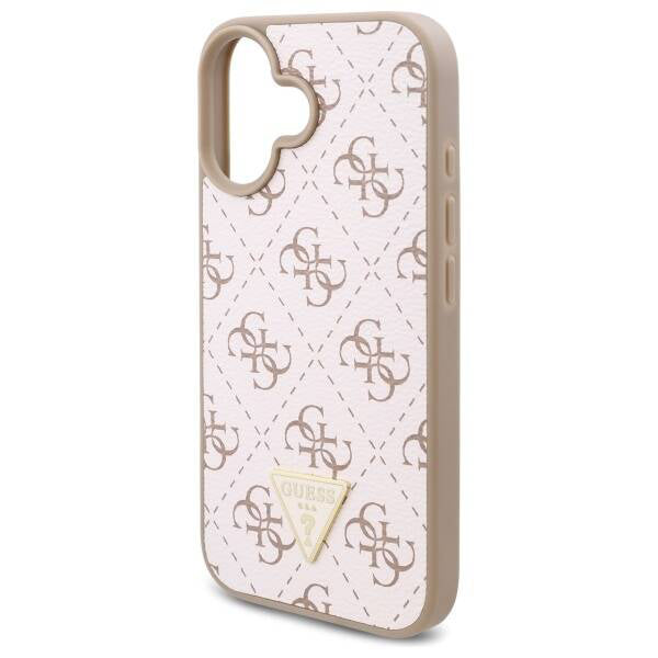 Husa pentru Apple iPhone 16, Guess, 4G Triangle Logo, Alba