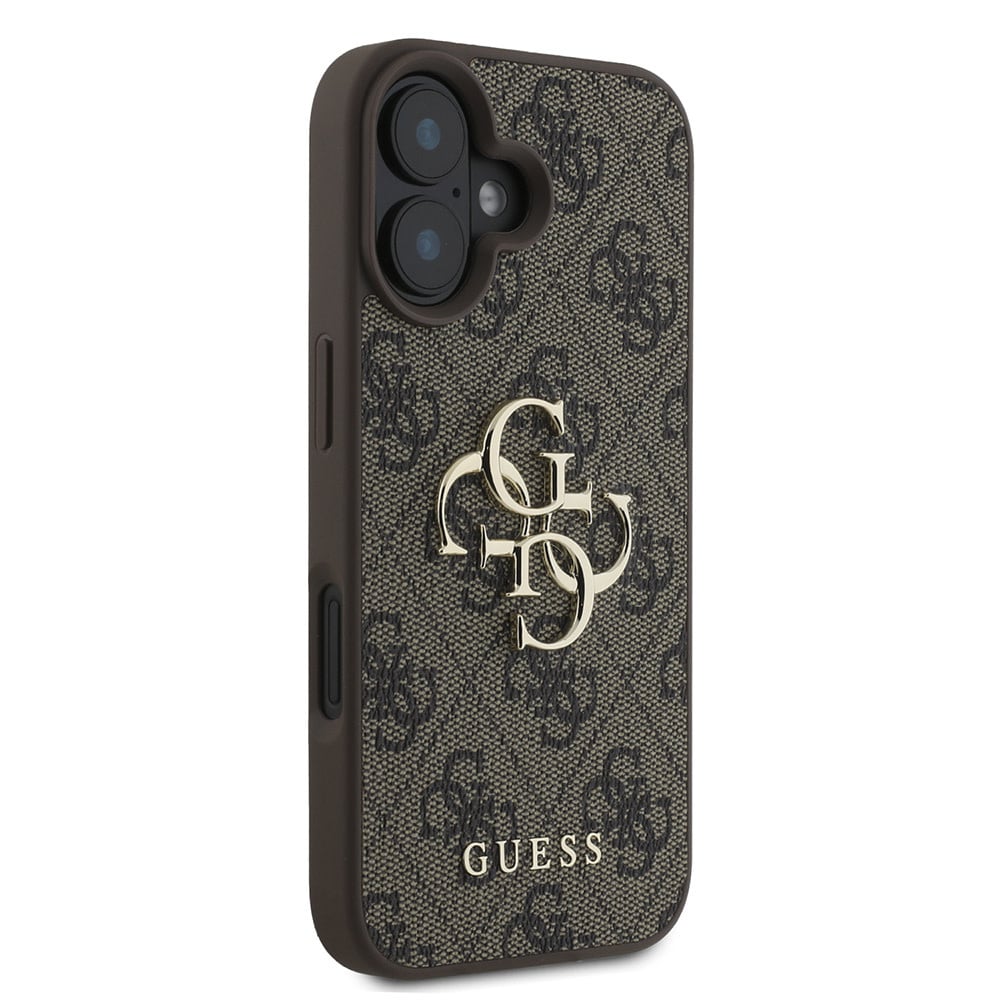 Husa pentru Apple iPhone 16 Plus, Guess, 4G Big Logo, Maro