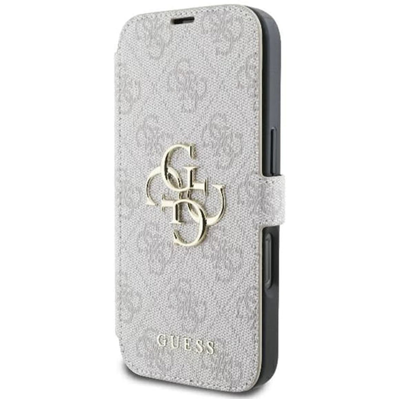 Husa pentru Apple iPhone 16 Plus, Guess, 4G Book, Roz