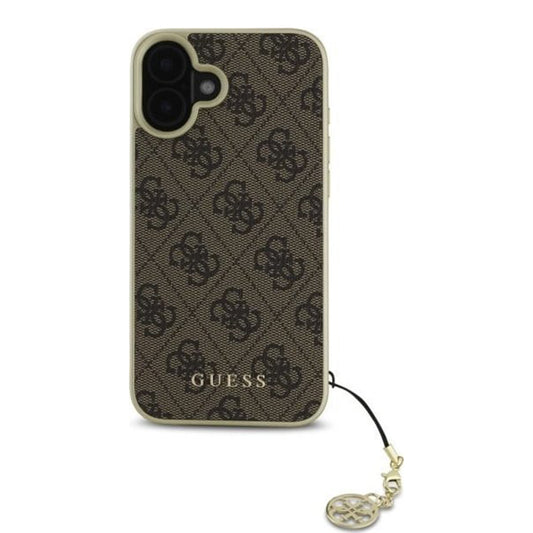 Husa pentru Apple iPhone 16 Plus, Guess, 4G Charm, Maro