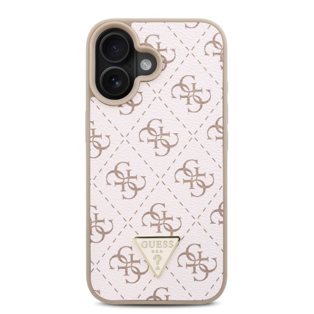 Husa pentru Apple iPhone 16 Plus, Guess, 4G Triangle Logo, Alba