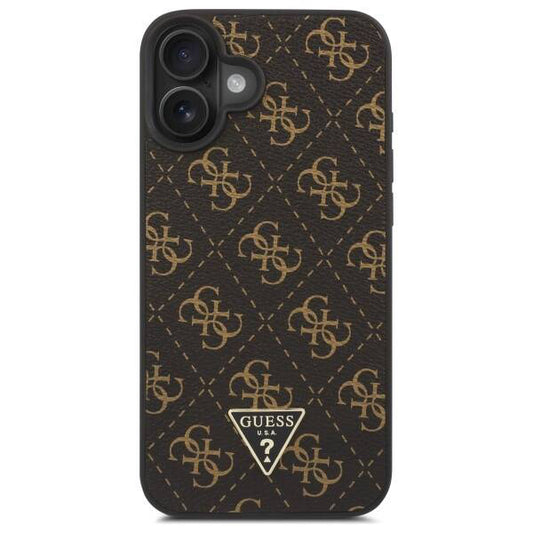 Husa pentru Apple iPhone 16 Plus, Guess, 4G Triangle Logo, Neagra