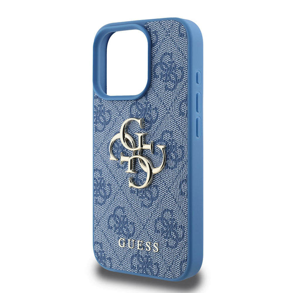 Husa pentru Apple iPhone 16 Pro, Guess, 4G Big Logo, Albastra