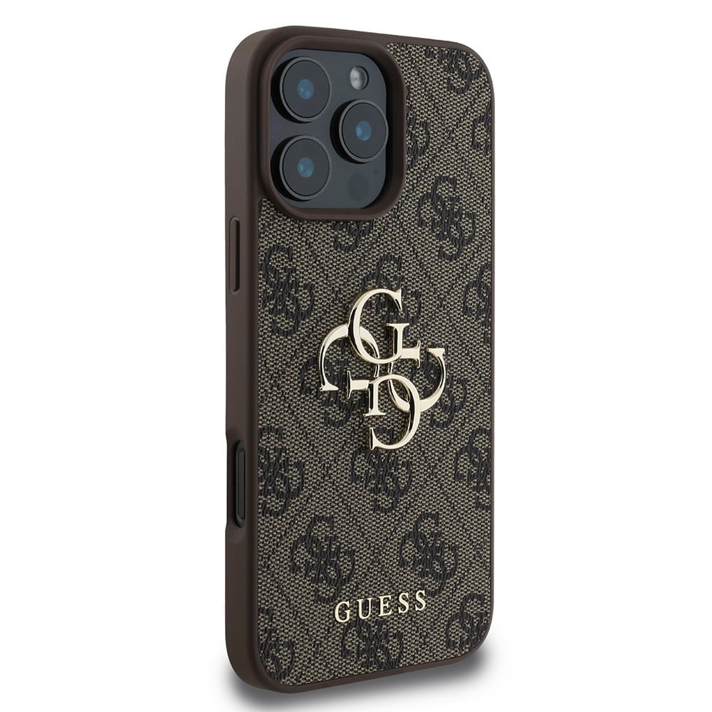 Husa pentru Apple iPhone 16 Pro, Guess, 4G Big Logo, Maro