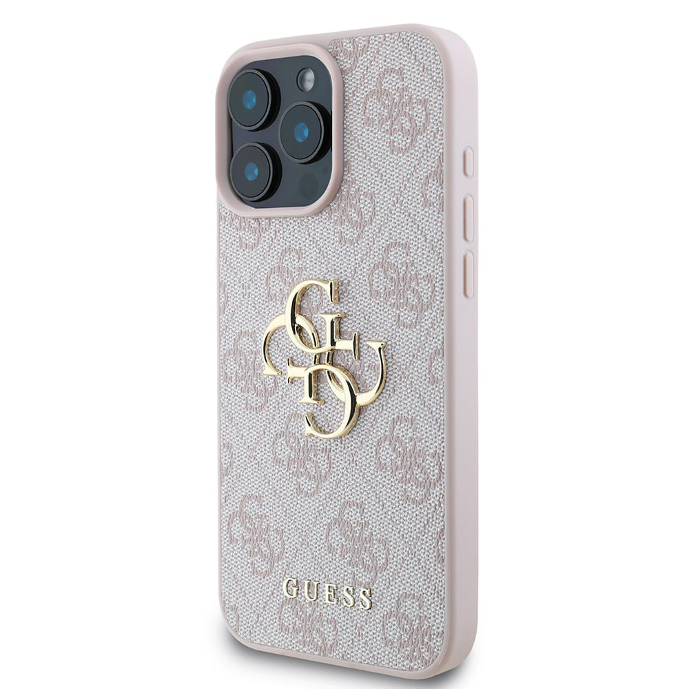 Husa pentru Apple iPhone 16 Pro, Guess, 4G Big Logo, Roz