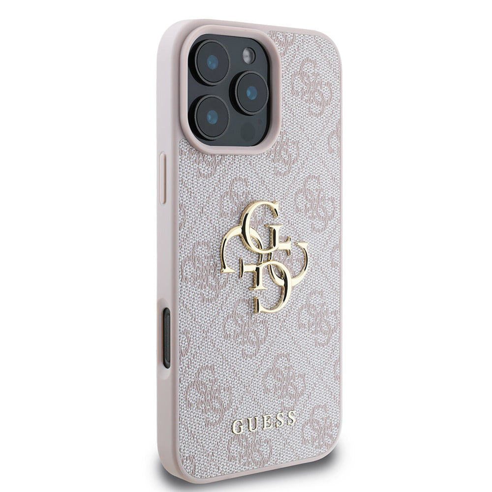 Husa pentru Apple iPhone 16 Pro, Guess, 4G Big Logo, Roz