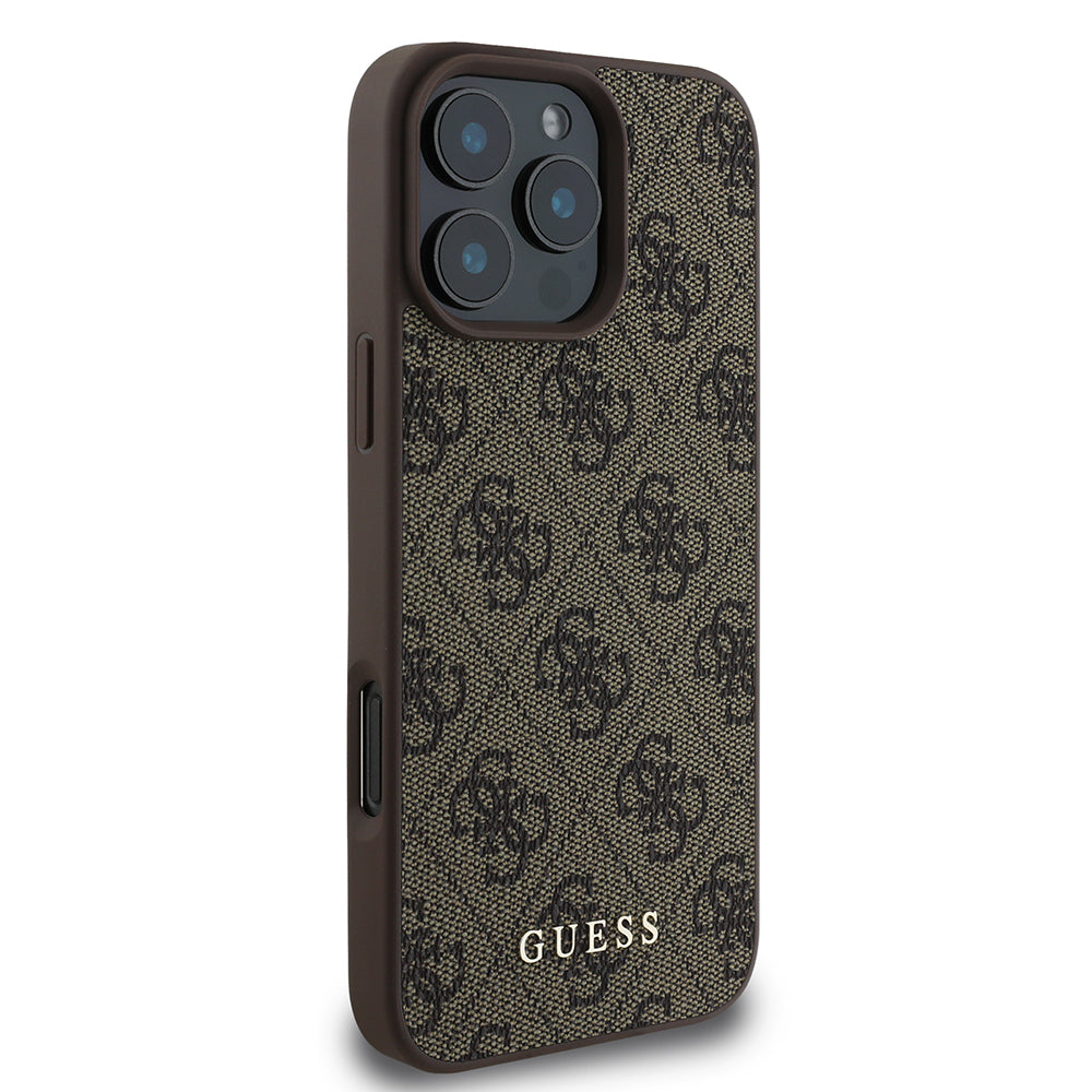 Husa pentru Apple iPhone 16 Pro, Guess, 4G Classic, Maro