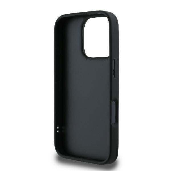 Husa pentru Apple iPhone 16 Pro, Karl Lagerfeld, Diagonal Quilted Script, Neagra