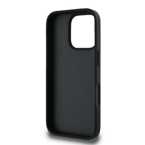 Husa pentru Apple iPhone 16 Pro, Karl Lagerfeld, Monogram Karl & Choupette's Heads, Neagra