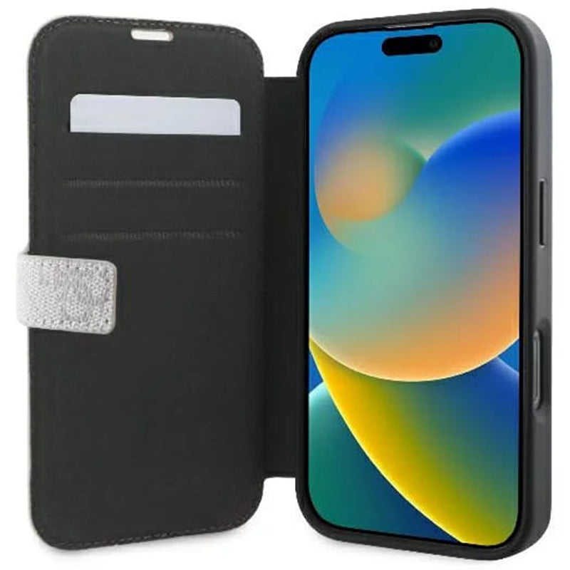 Husa pentru Apple iPhone 16 Pro Max, Guess, 4G Book, Roz