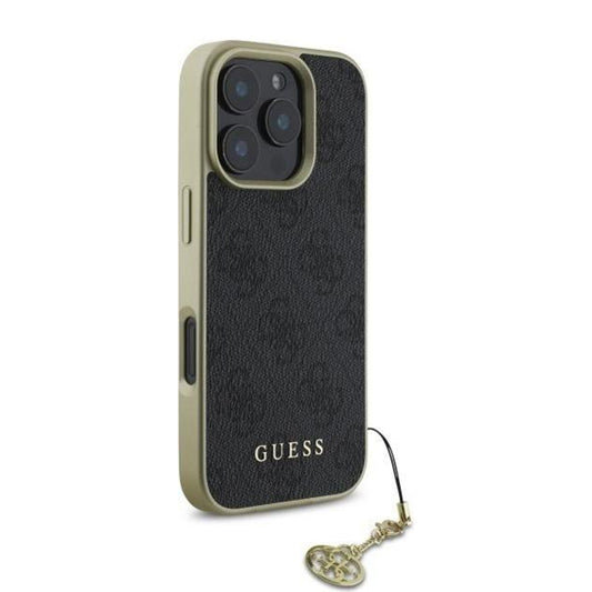 Husa pentru Apple iPhone 16 Pro Max, Guess, 4G Charm, Neagra