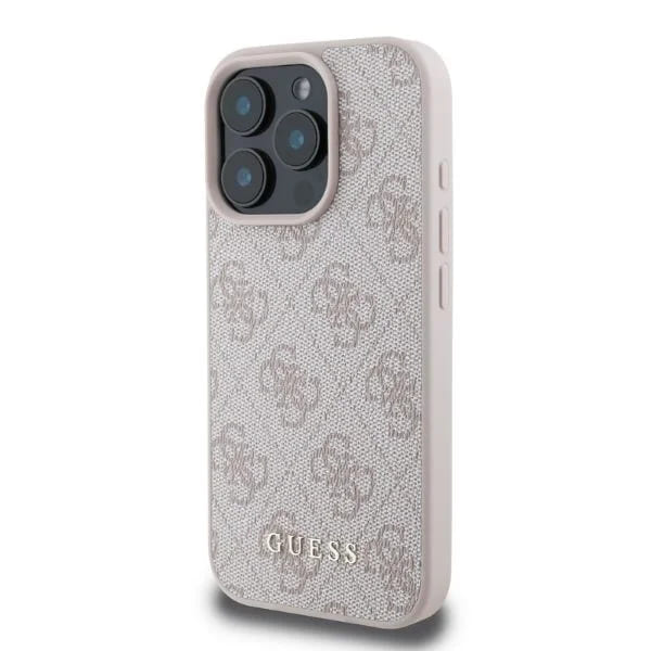Husa pentru Apple iPhone 16 Pro Max, Guess, 4G Classic, Roz
