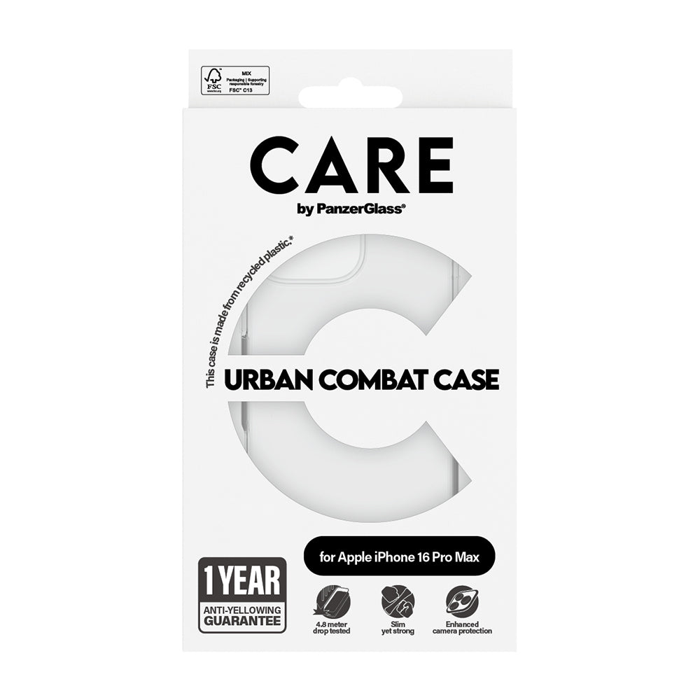 Husa pentru Apple iPhone 16 Pro, PanzerGlass, Care Urban Combat, Transparenta