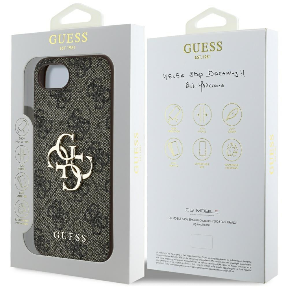 Husa pentru Apple iPhone 17e / 16e, Guess, 4G Big Logo, Neagra