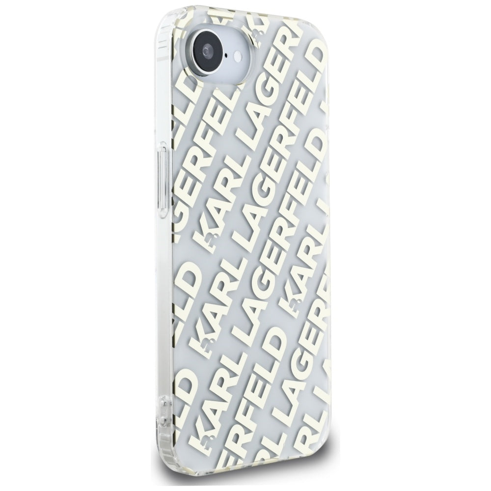 Husa pentru Apple iPhone 17e / 16e, Karl Lagerfeld, IML Luxury Gold Fullover Logo, Aurie