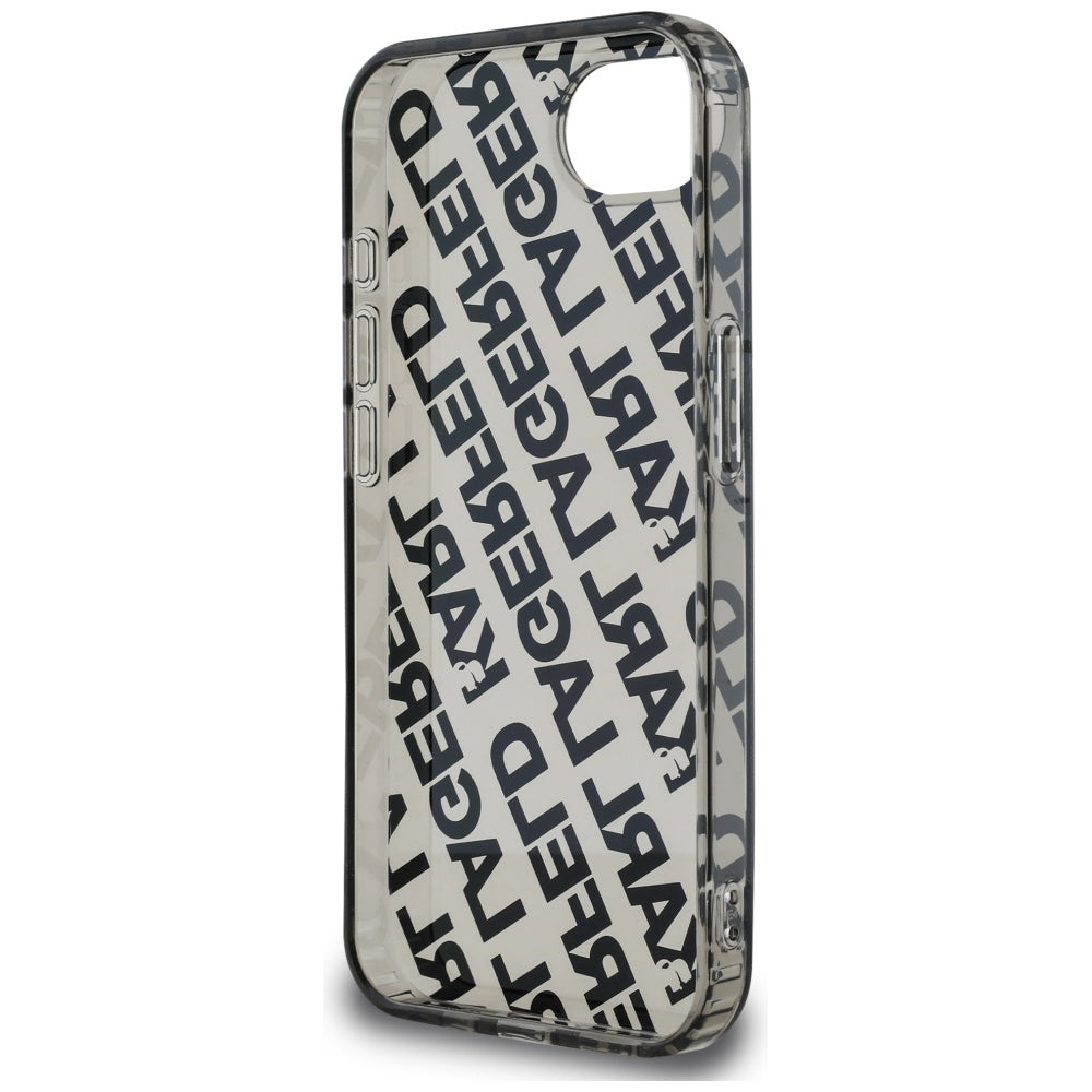 Husa pentru Apple iPhone 17e / 16e, Karl Lagerfeld, IML Luxury Silver Fullover Logo, Argintie