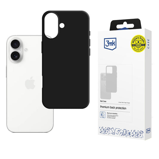Husa pentru Apple iPhone 17, 3MK, Matt, Neagra
