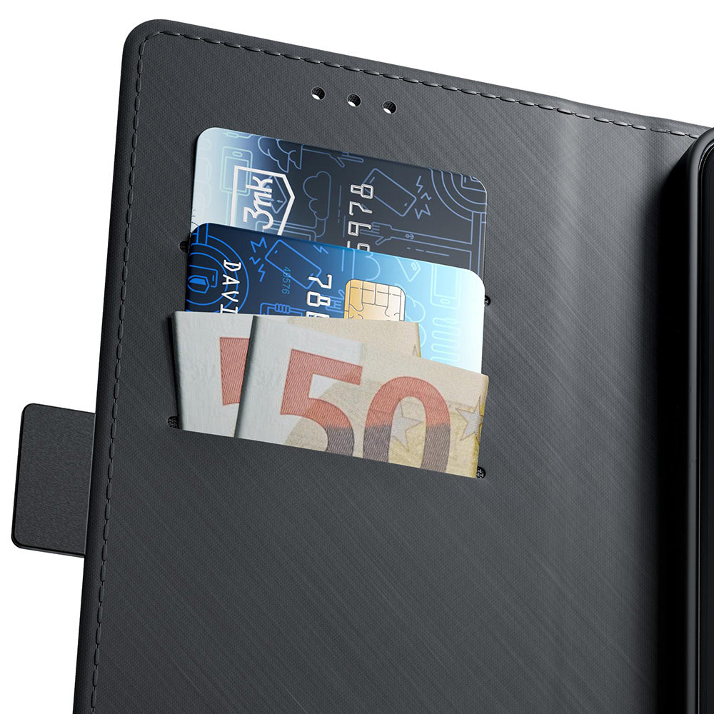 Husa pentru Apple iPhone 17, 3MK, Wallet, Neagra