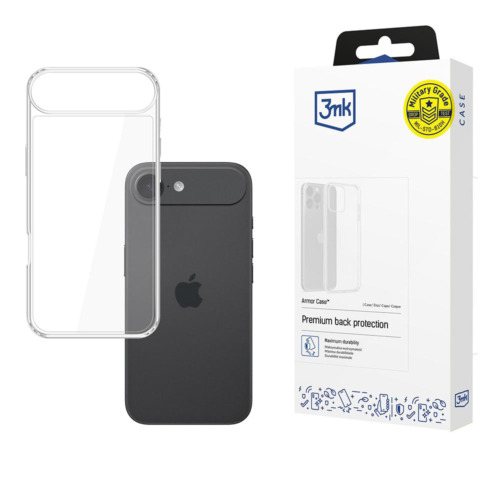 Husa pentru Apple iPhone 17 Air, 3MK, Armor, Transparenta