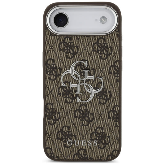 Husa pentru Apple iPhone 17 Air, Guess, Big 4G Logo Classic, Maro Argintie