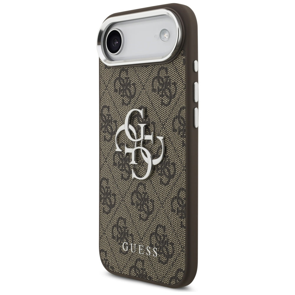 Husa pentru Apple iPhone 17 Air, Guess, Big 4G Logo Classic, Maro Argintie