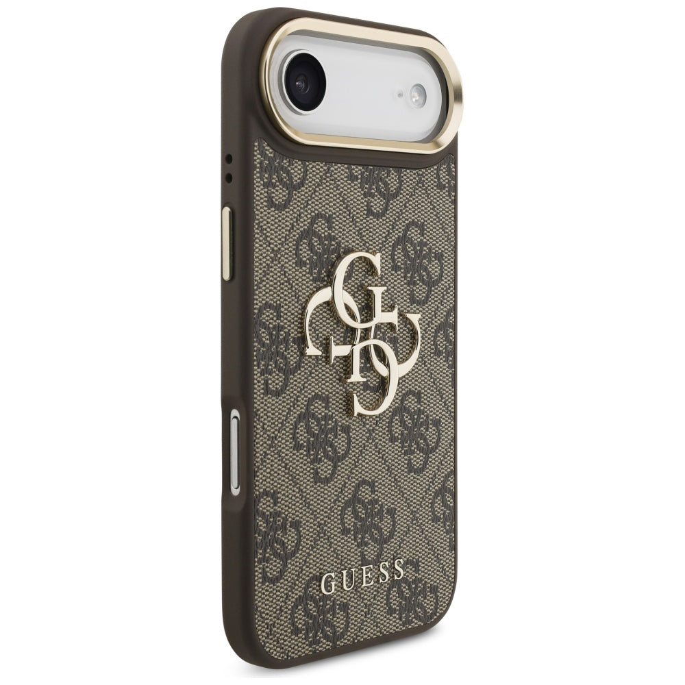 Husa pentru Apple iPhone 17 Air, Guess, Big 4G Logo Classic, Maro Aurie