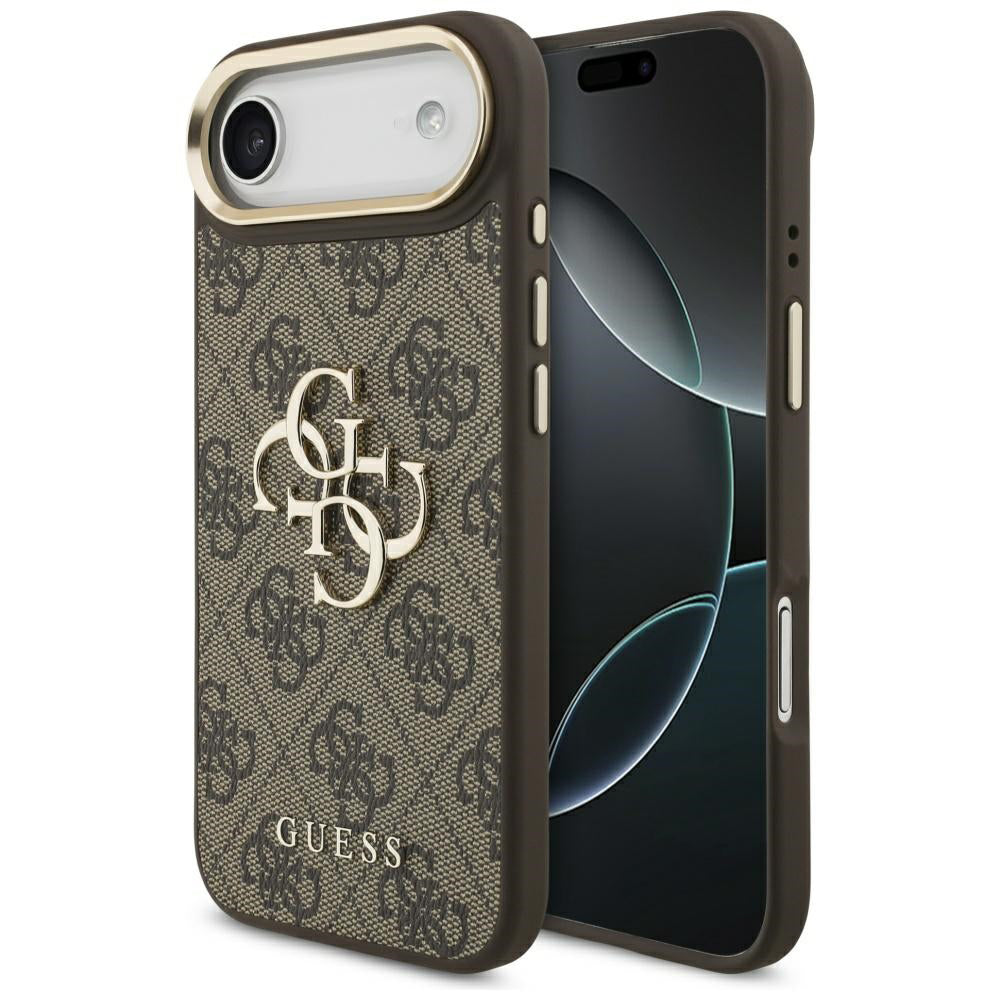 Husa pentru Apple iPhone 17 Air, Guess, Big 4G Logo Classic, Maro Aurie