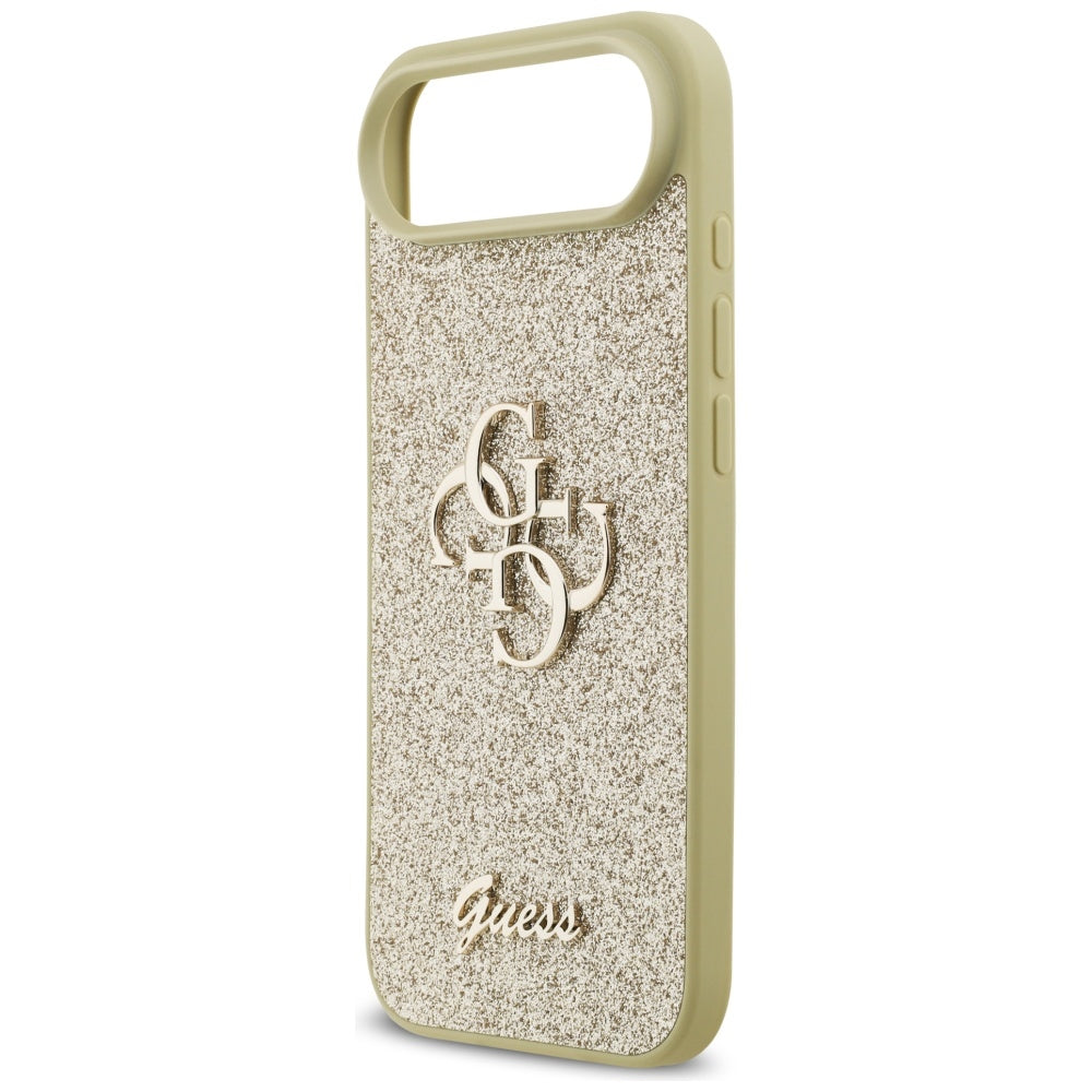 Husa pentru Apple iPhone 17 Air, Guess, Fixed Glitter Big 4G, Aurie