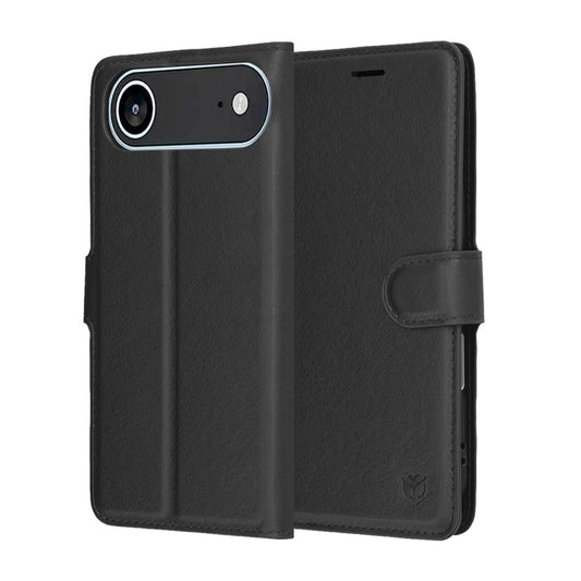 Husa pentru Apple iPhone 17 Air, Techsuit, Leather Folio, Neagra