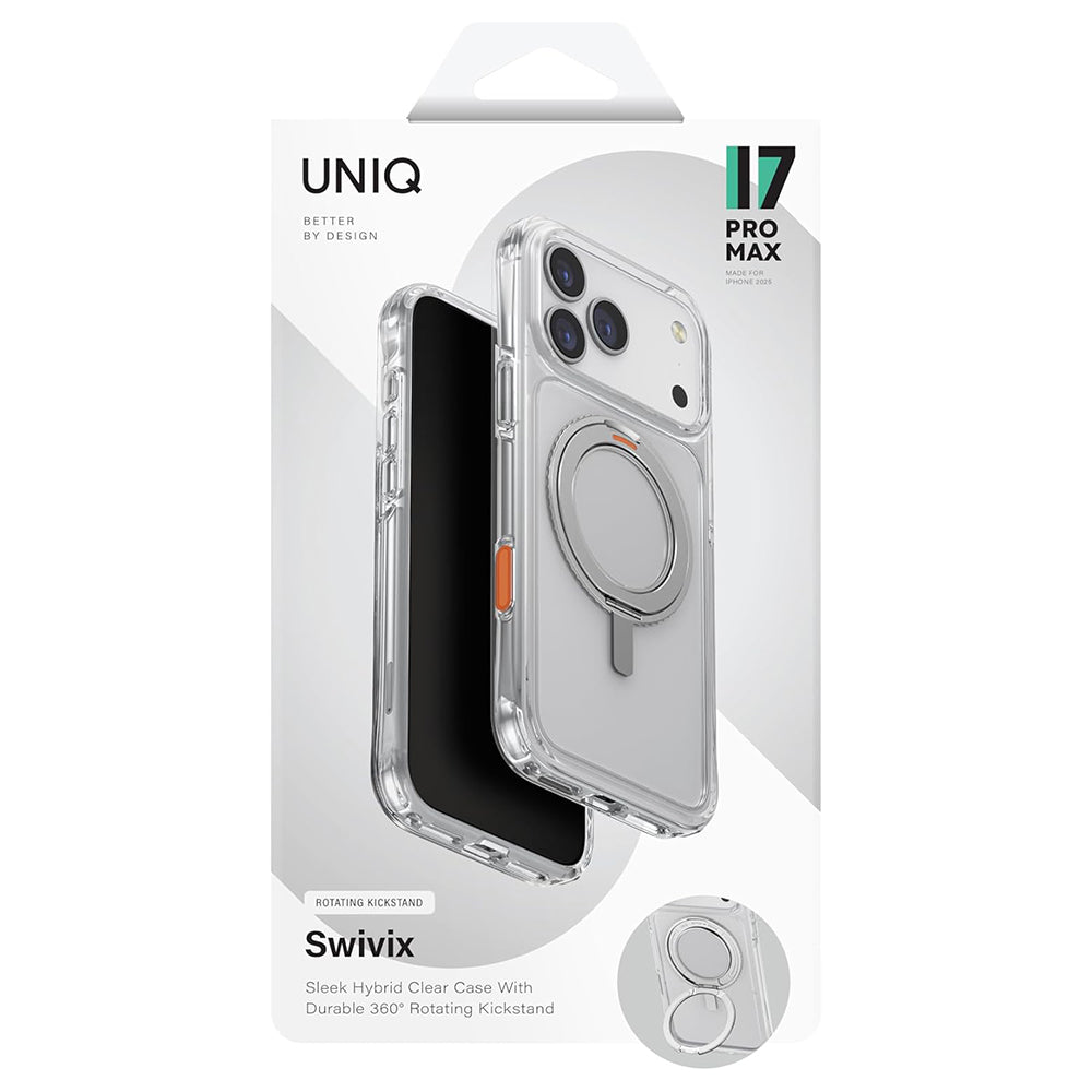 Husa pentru Apple iPhone 17 Air, UNIQ, Swivix, Argintie