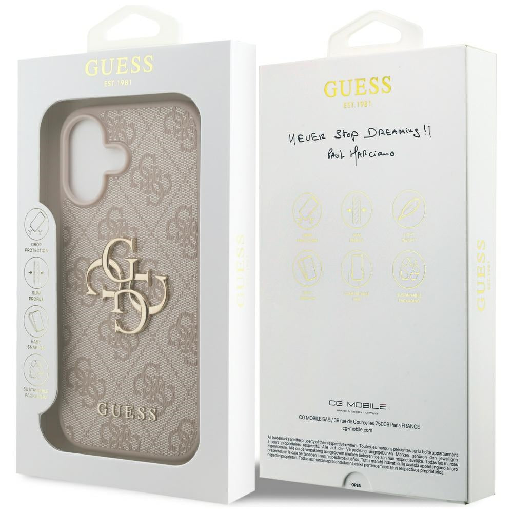 Husa pentru Apple iPhone 17, Guess, 4G Big Logo, Roz