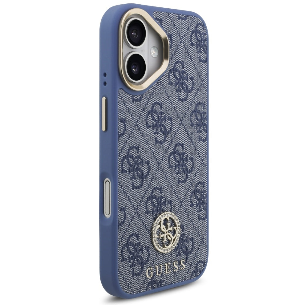 Husa pentru Apple iPhone 17, Guess, 4G Strass Logo, Albastra