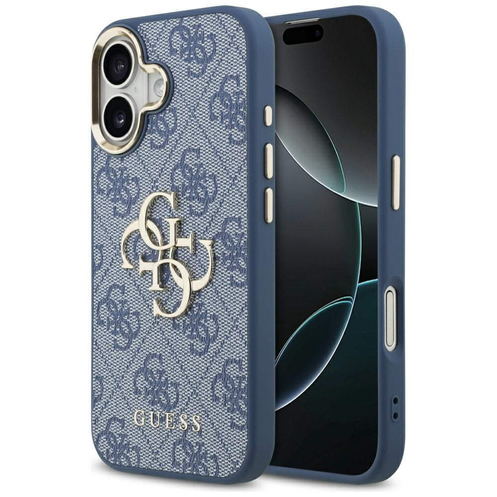 Husa pentru Apple iPhone 17, Guess, Big 4G Logo Classic, Albastra Aurie
