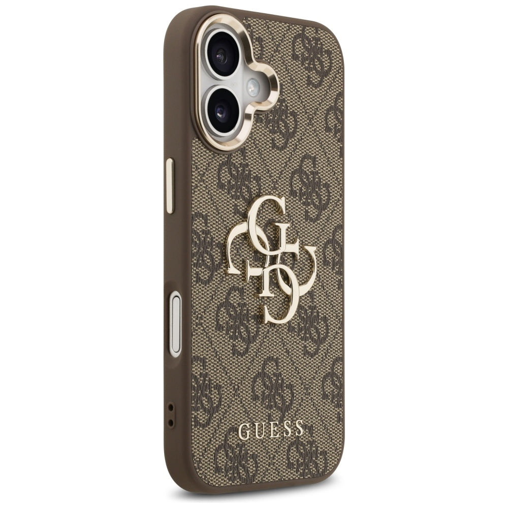 Husa pentru Apple iPhone 17, Guess, Big 4G Logo Classic, Maro Aurie