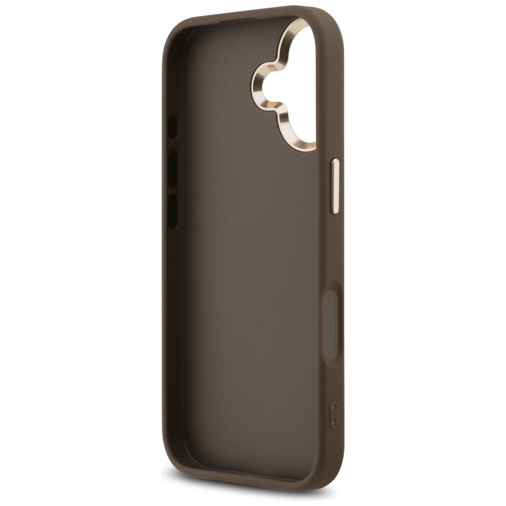 Husa pentru Apple iPhone 17, Guess, Big 4G Logo Classic, Maro Aurie