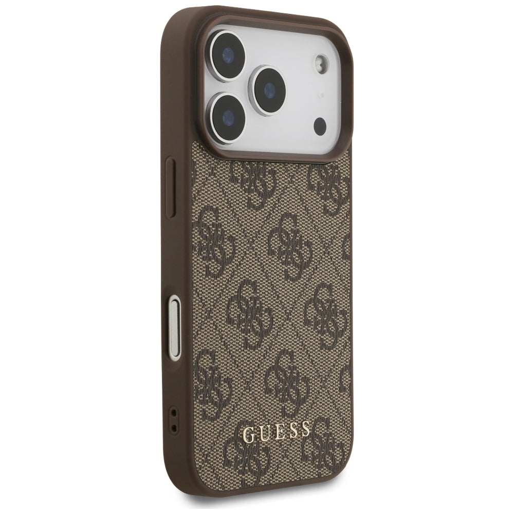 Husa pentru Apple iPhone 17 Pro, Guess, 4G Classic, Maro