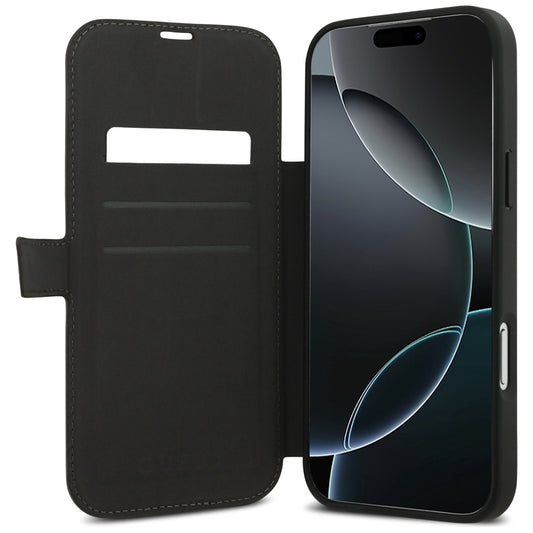 Husa pentru Apple iPhone 17 Pro, Guess, 4G Metal Logo, Maro