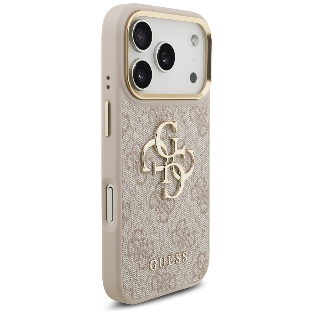 Husa pentru Apple iPhone 17 Pro, Guess, Big 4G Logo Classic, Roz Aurie