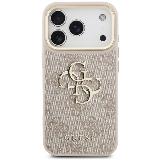 Husa pentru Apple iPhone 17 Pro, Guess, Big 4G Logo Classic, Roz Aurie