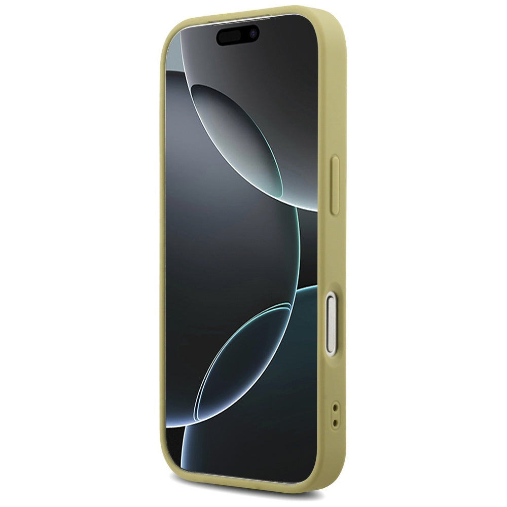 Husa pentru Apple iPhone 17 Pro, Guess, Fixed Glitter Big 4G, Aurie