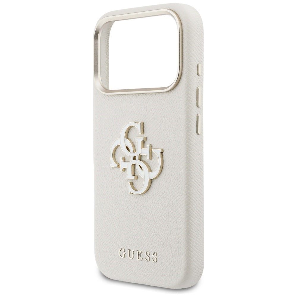 Husa pentru Apple iPhone 17 Pro, Guess, Resin Logo, Bej