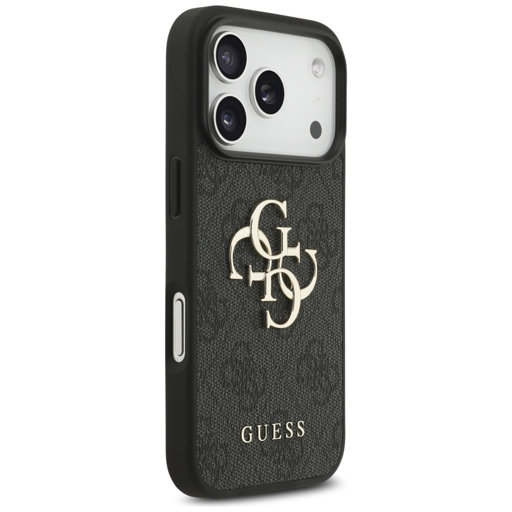 Husa pentru Apple iPhone 17 Pro Max, Guess, 4G Classic Logo with Strap, Neagra