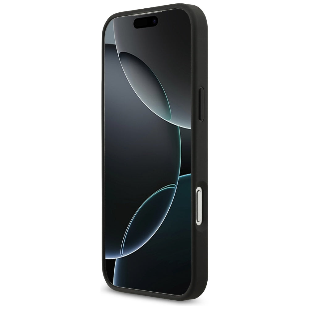 Husa pentru Apple iPhone 17 Pro Max, Guess, 4G Grained Big and Classic Logo, Neagra