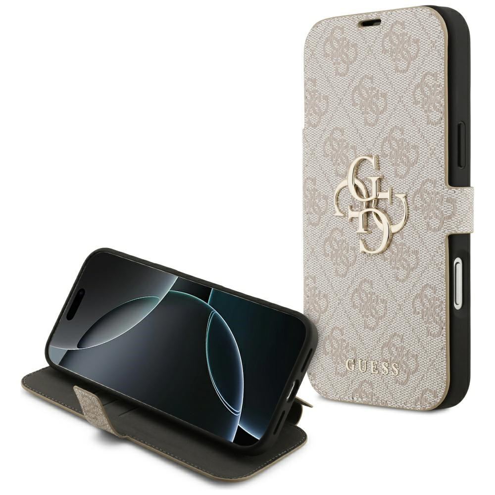 Husa pentru Apple iPhone 17 Pro Max, Guess, 4G Metal Logo, Roz
